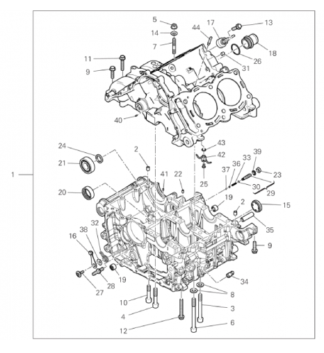 HALF-CRANKCASES PAIR 