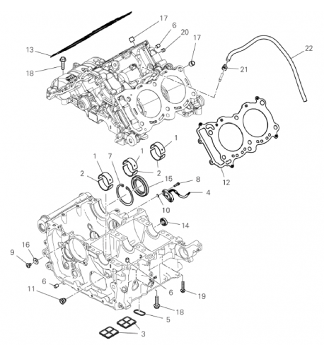 HALF-CRANKCASES PAIR 