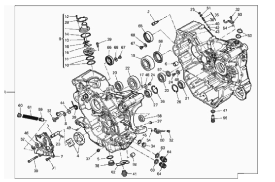 HALF-CRANKCASES PAIR 