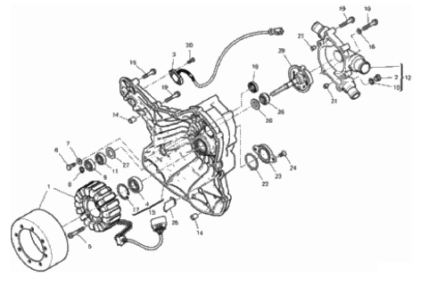WATER PUMP-ALTR-SIDE CRNKCSE COVER 