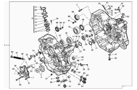 HALF-CRANKCASES PAIR 