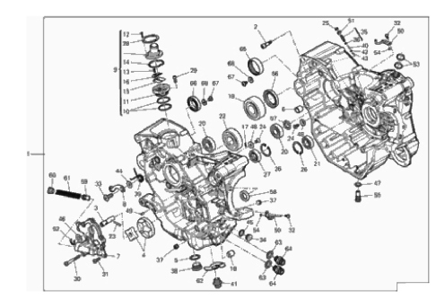 HALF-CRANKCASES PAIR 