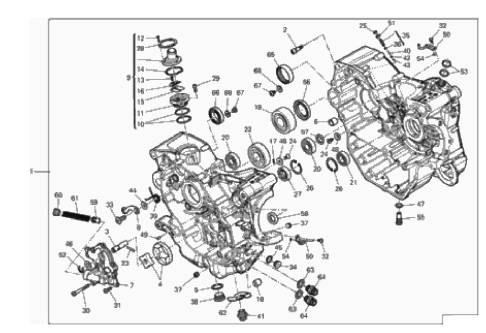 HALF-CRANKCASES PAIR 