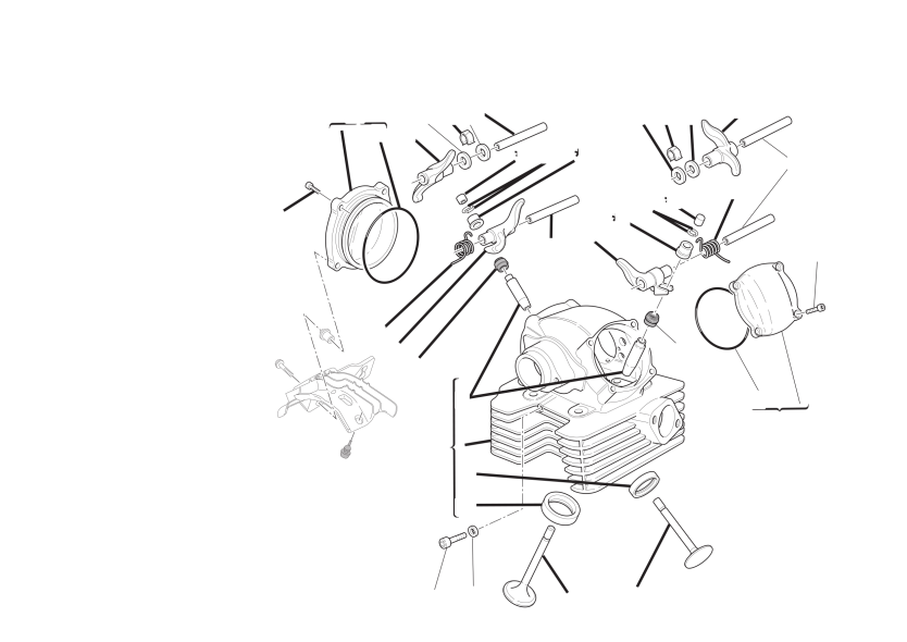 Vertical cylinder head