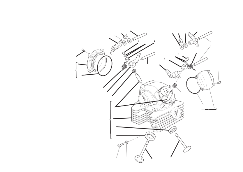 Vertical cylinder head