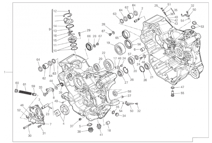 HALF-CRANKCASES PAIR 