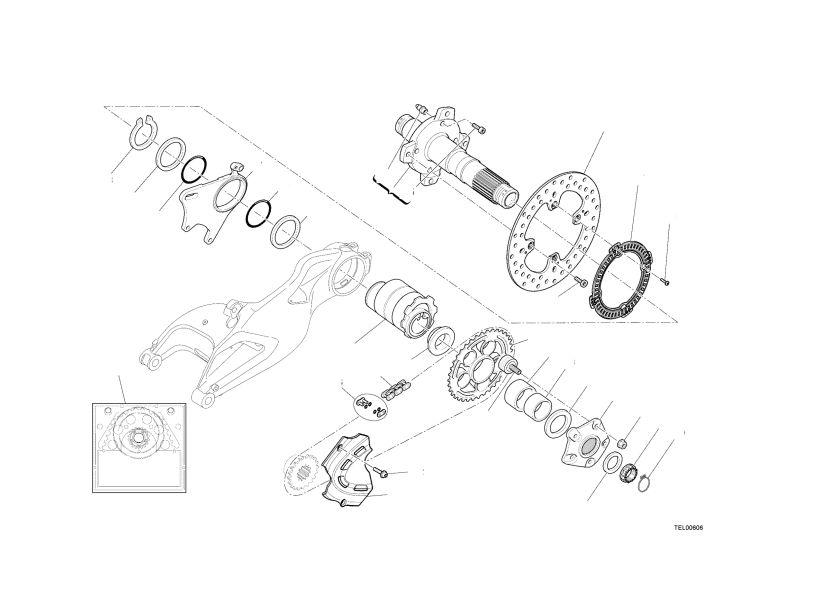REAR WHEEL SPINDLE