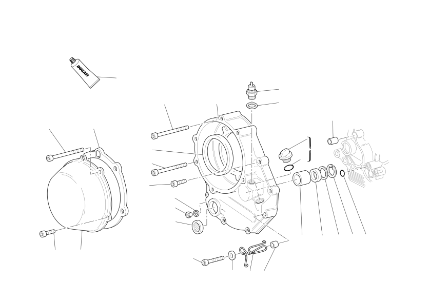 CLUTCH-SIDE CRANKCASE COVER