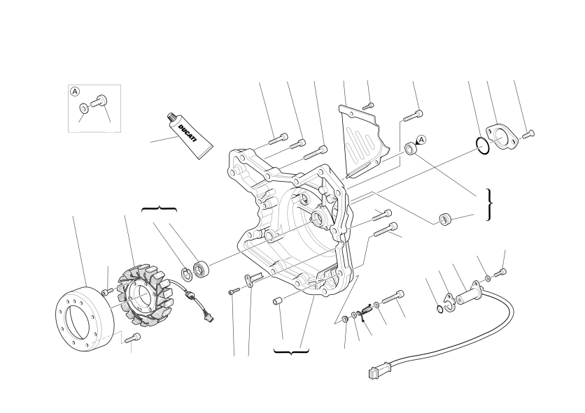 ALTERNATOR-SIDE CRANKCASE COVER