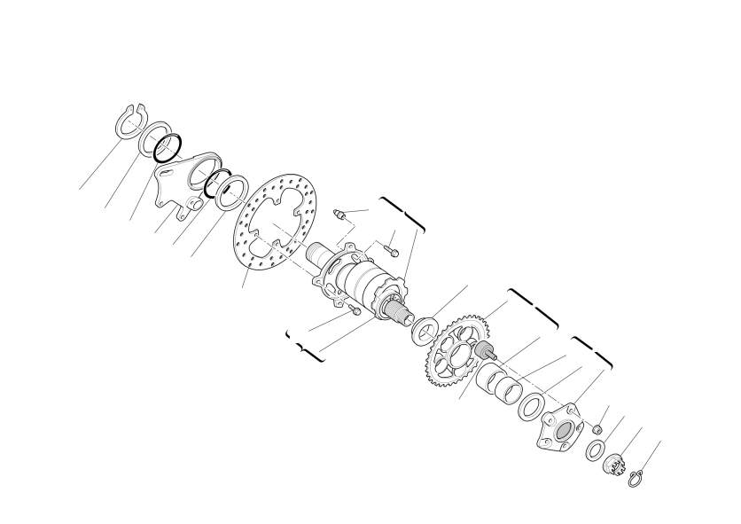 REAR WHEEL AXLE