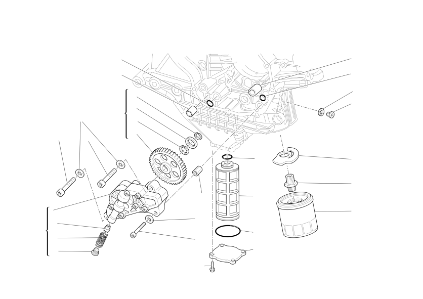 Filters and oil pump