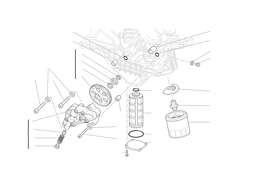 Filters and oil pump