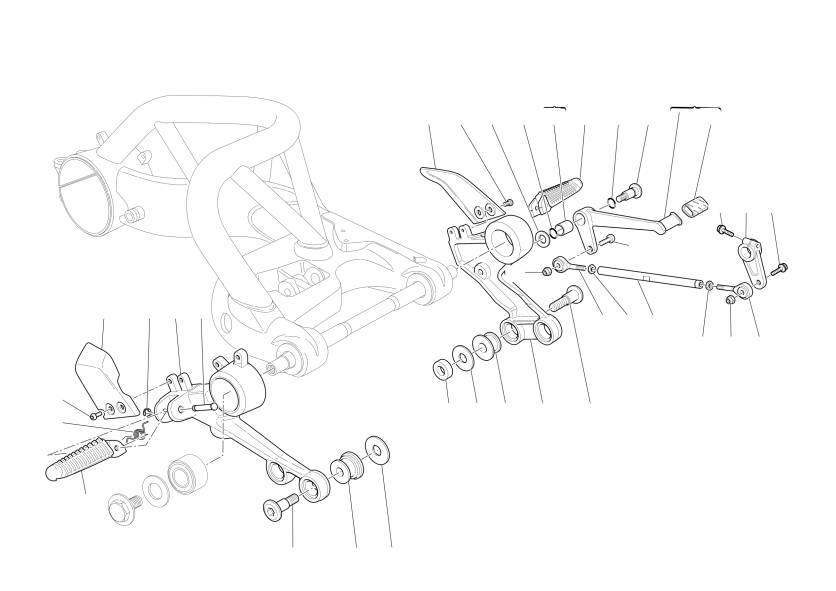 Gearchange lever - footrest