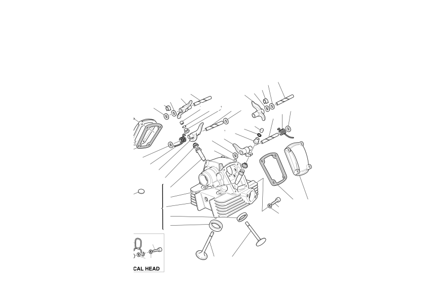 Vertical cylinder head