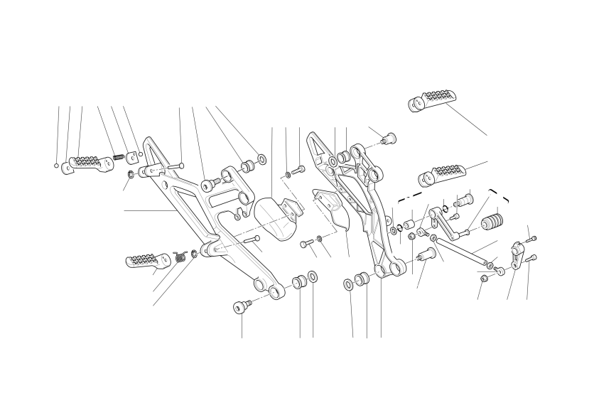 Gearchange lever - footrest