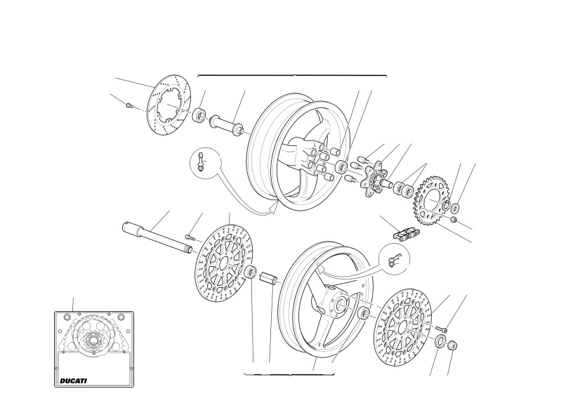 FRONT AND REAR WHEELS