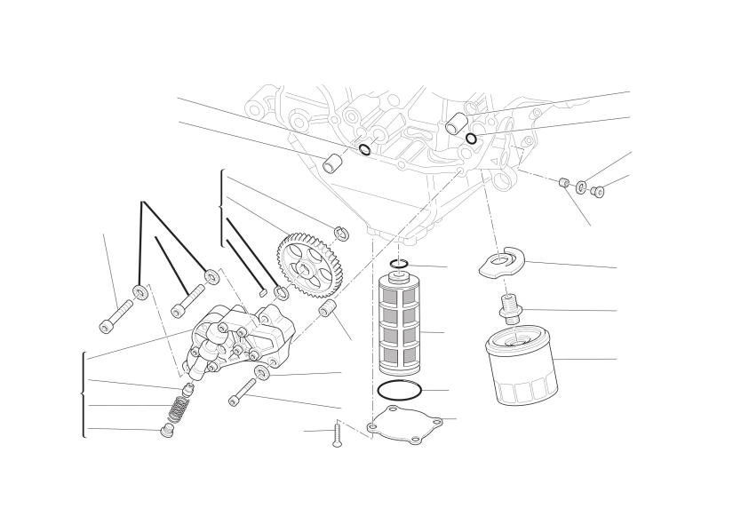 Filters and oil pump