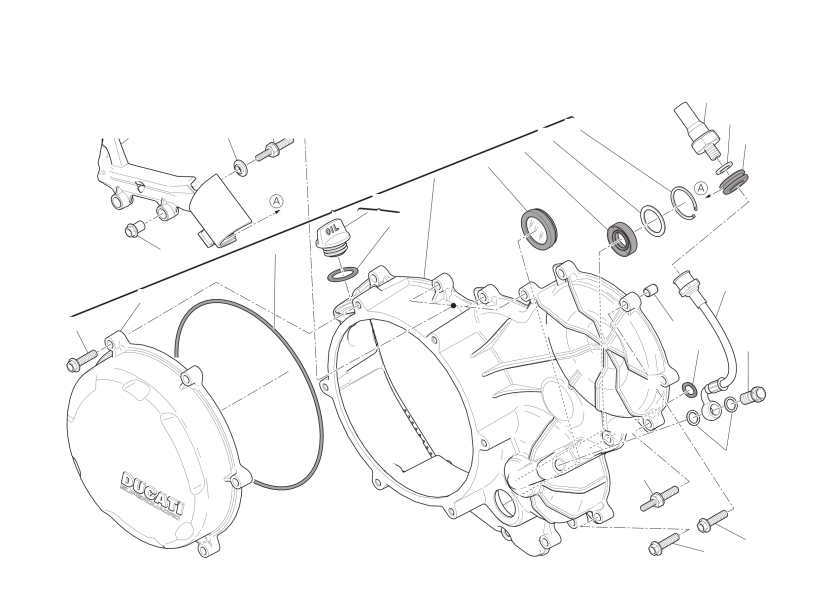 Clutch-side crankcase cover
