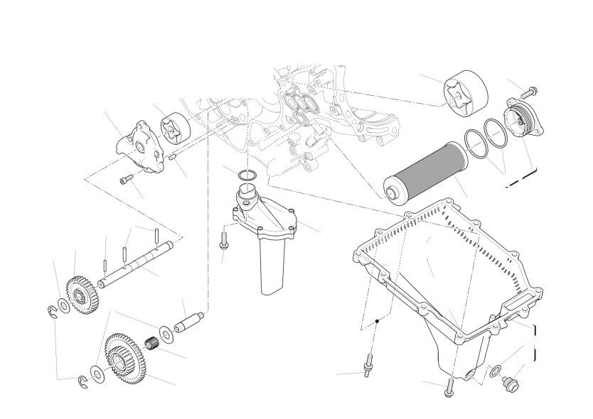 Filters and oil pump