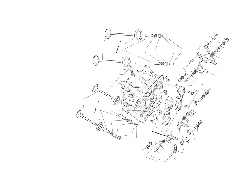 Horizontal cylinder head