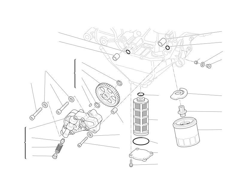 Filters and oil pump