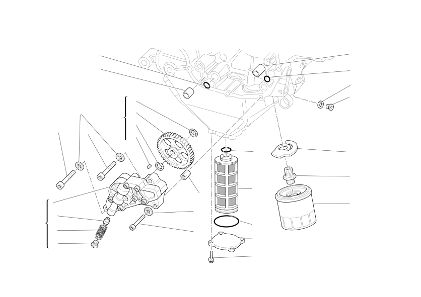 Filters and oil pump