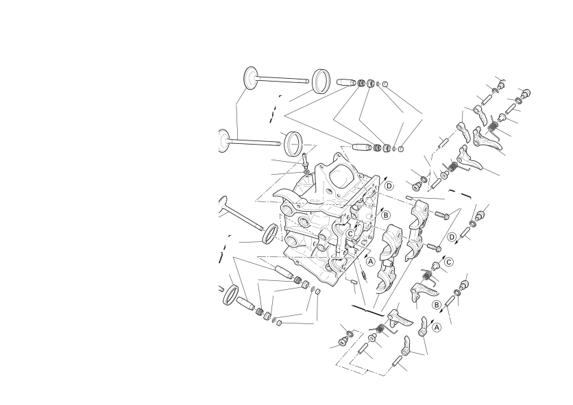 Horizontal cylinder head