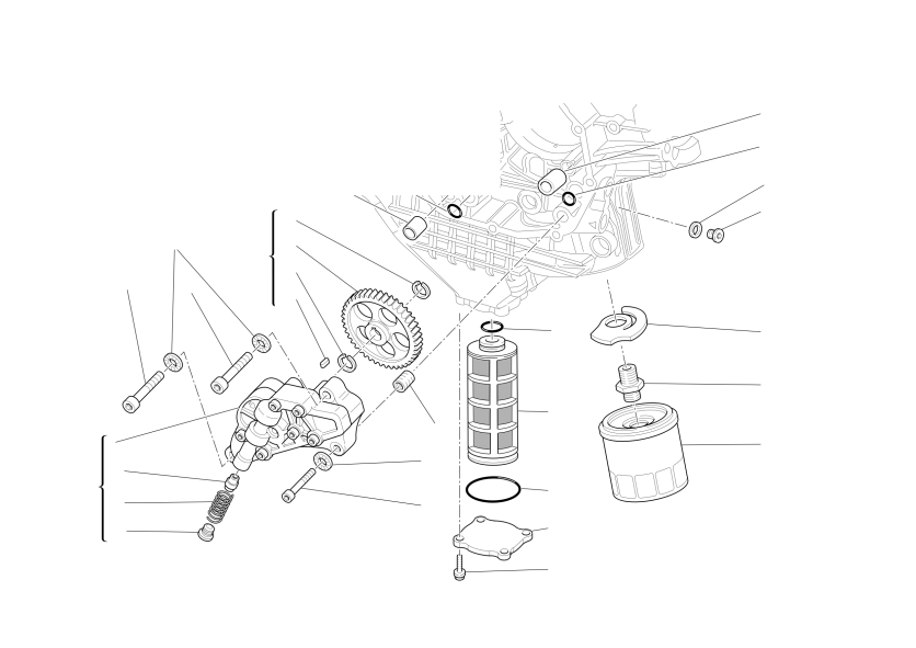 Filters and oil pump