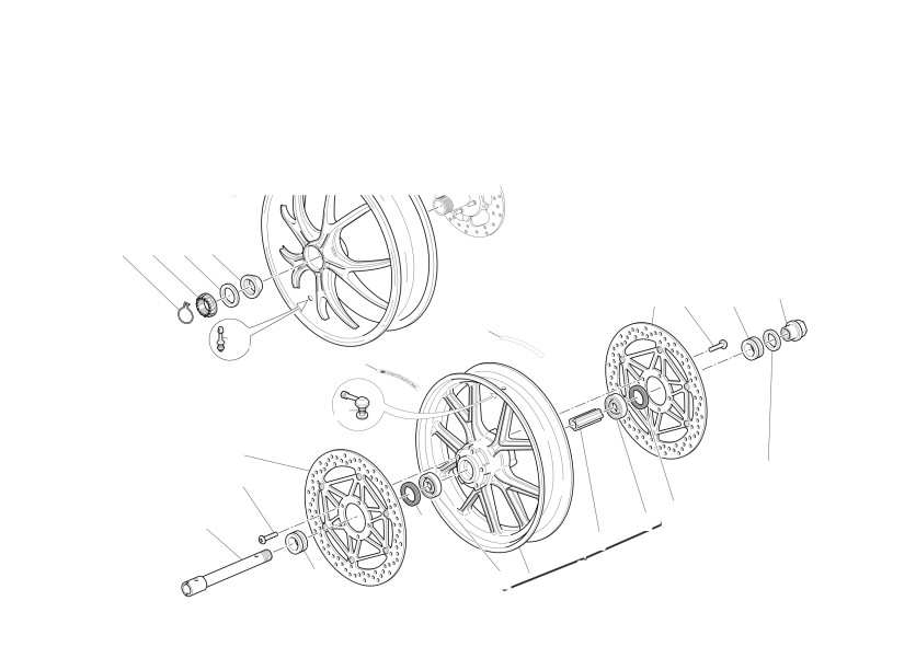 Front and rear wheels