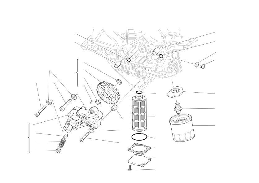 Filters and oil pump