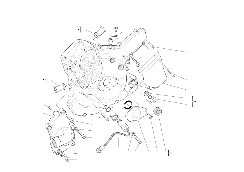 WATER PUMP-ALTR-SIDE CRNKCSE COVER