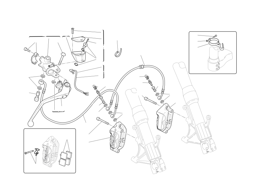 Front hydraulic brake