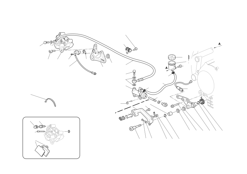 Rear hydraulic brake