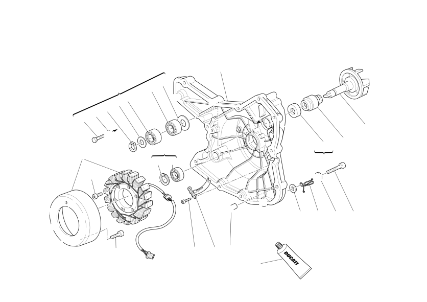 Water pump-altr-side crnkcse cover
