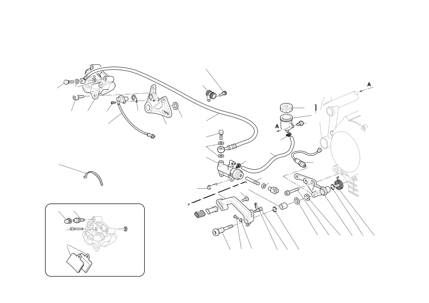 Rear hydraulic brake