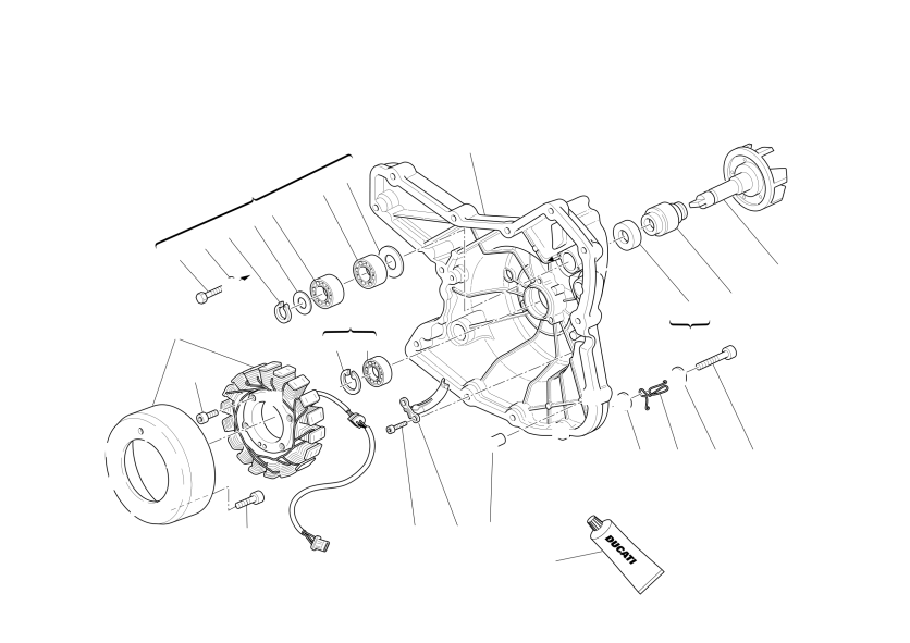 Water pump-altr-side crnkcse cover