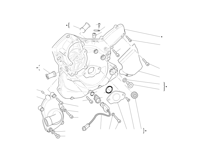 WATER PUMP-ALTR-SIDE CRNKCSE COVER