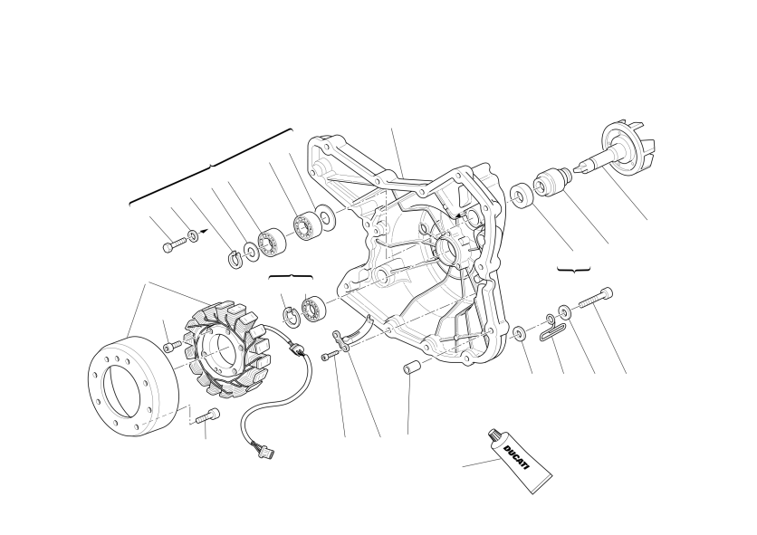 WATER PUMP - ALTERNATOR COVER