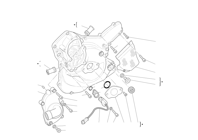 WATER PUMP - ALTERNATOR COVER