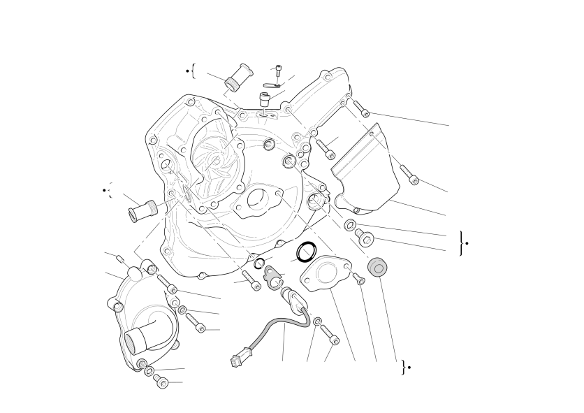 WATER PUMP-ALTR-SIDE CRNKCSE COVER