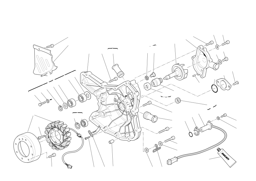 WATER PUMP - ALTERNATOR COVER