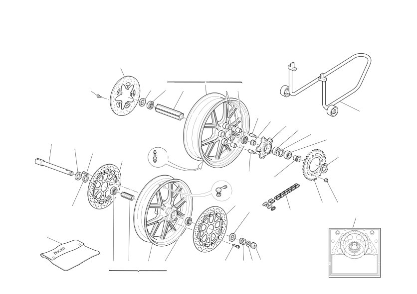 FRONT AND REAR WHEELS