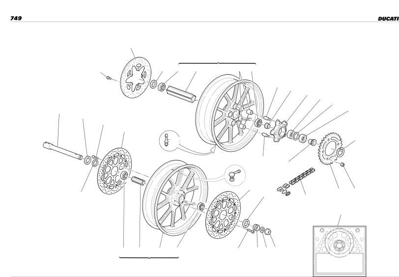 FRONT AND REAR WHEELS