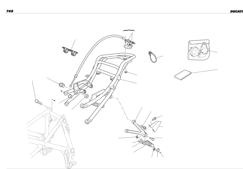 REAR FRAME (bip)-REAR FOOT RESTS