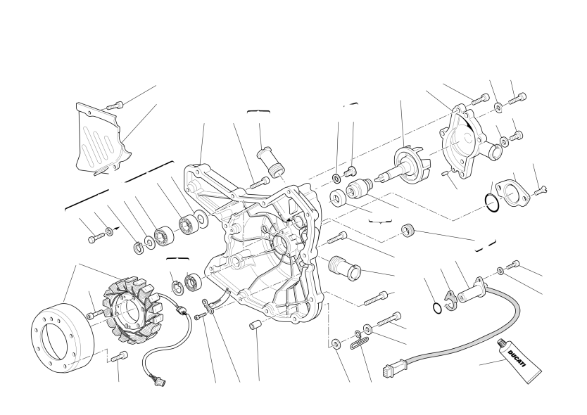 WATER PUMP - ALTERNATOR COVER
