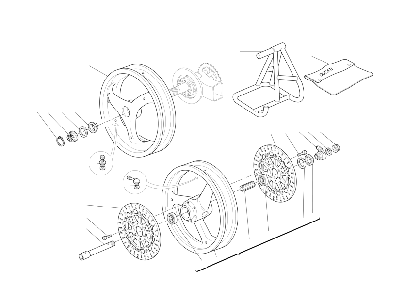 FRONT AND REAR WHEELS