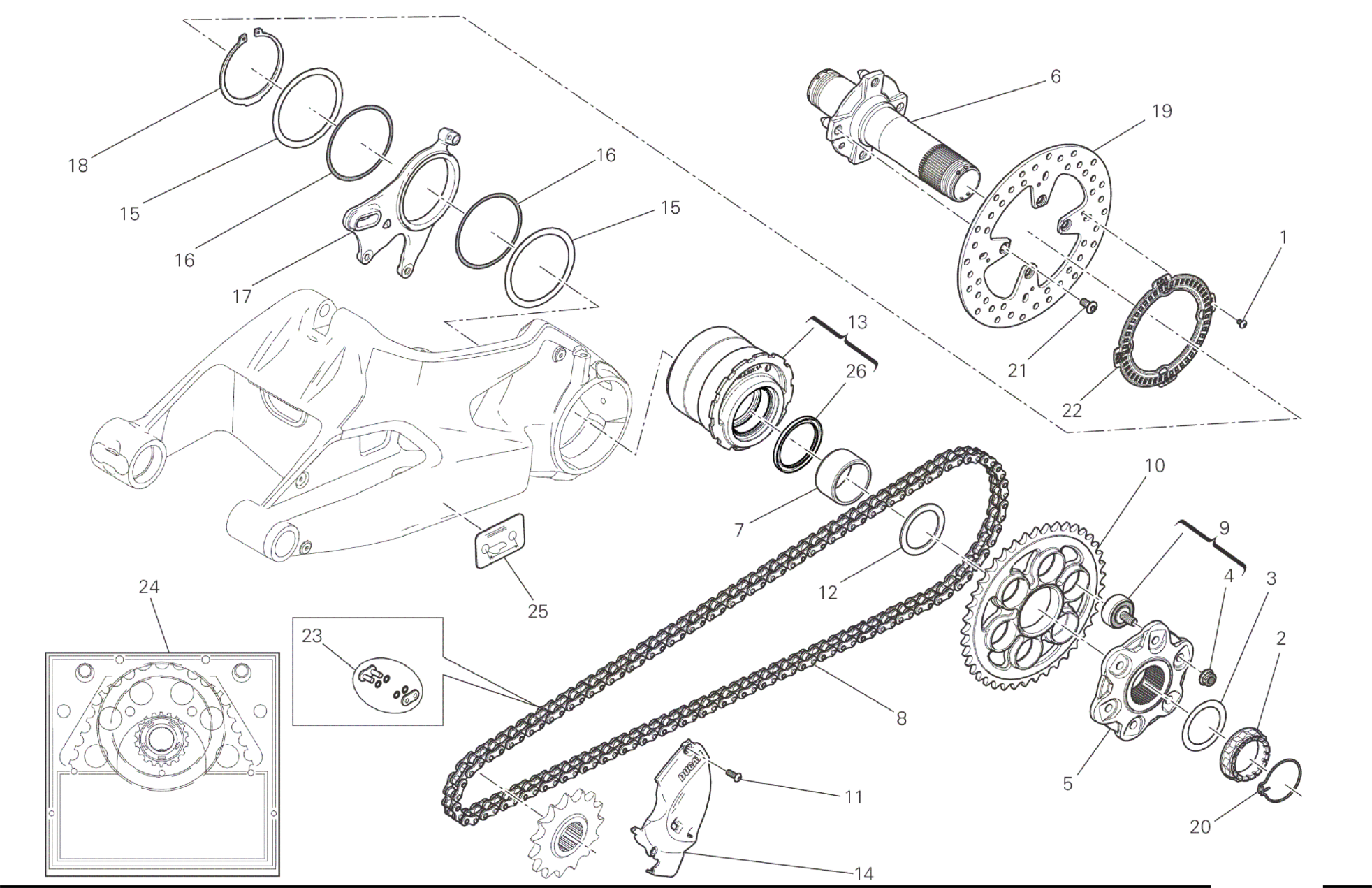 REAR WHEEL SPINDLE