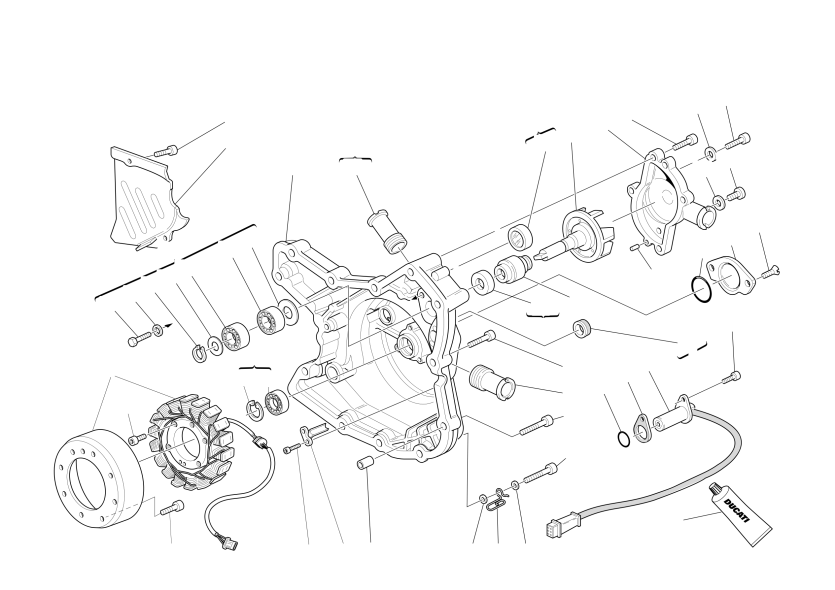 WATER PUMP - ALTERNATOR COVER