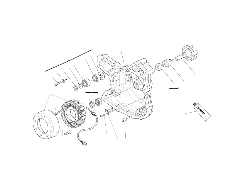 WATER PUMP - ALTERNATOR COVER