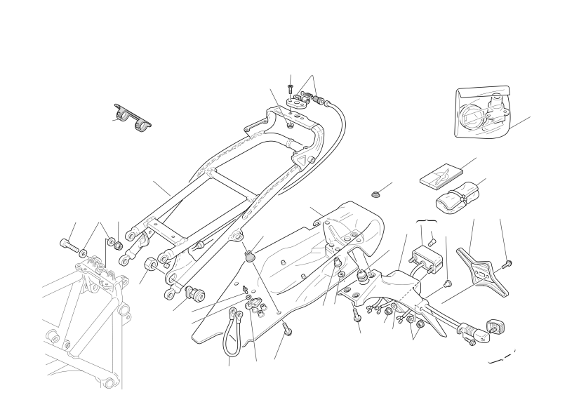 REAR FRAME-REAR FOOT RESTS